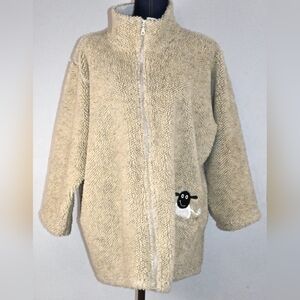 VTG Sherpa Fleece Jacket with Shaun the Sheep by Rambler Size L Adult